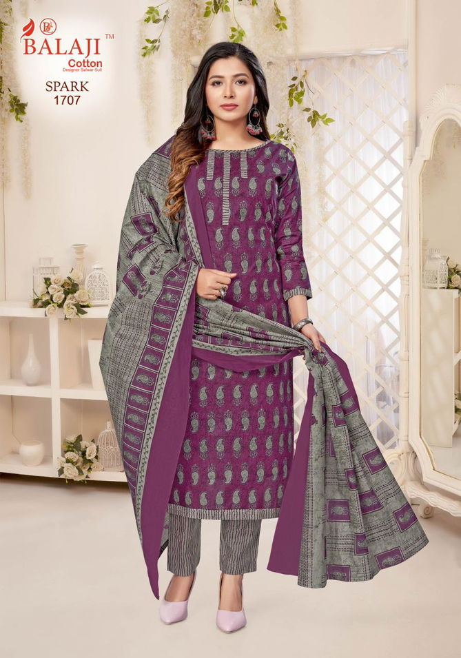 Spark Vol 17 By Balaji Pure Cotton Printed Dress Material Wholesale Clothing Suppliers In India